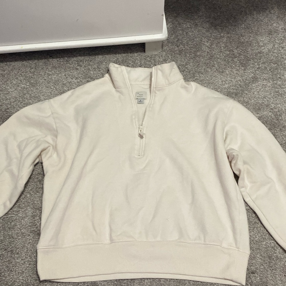 Crème half zip hoodie
